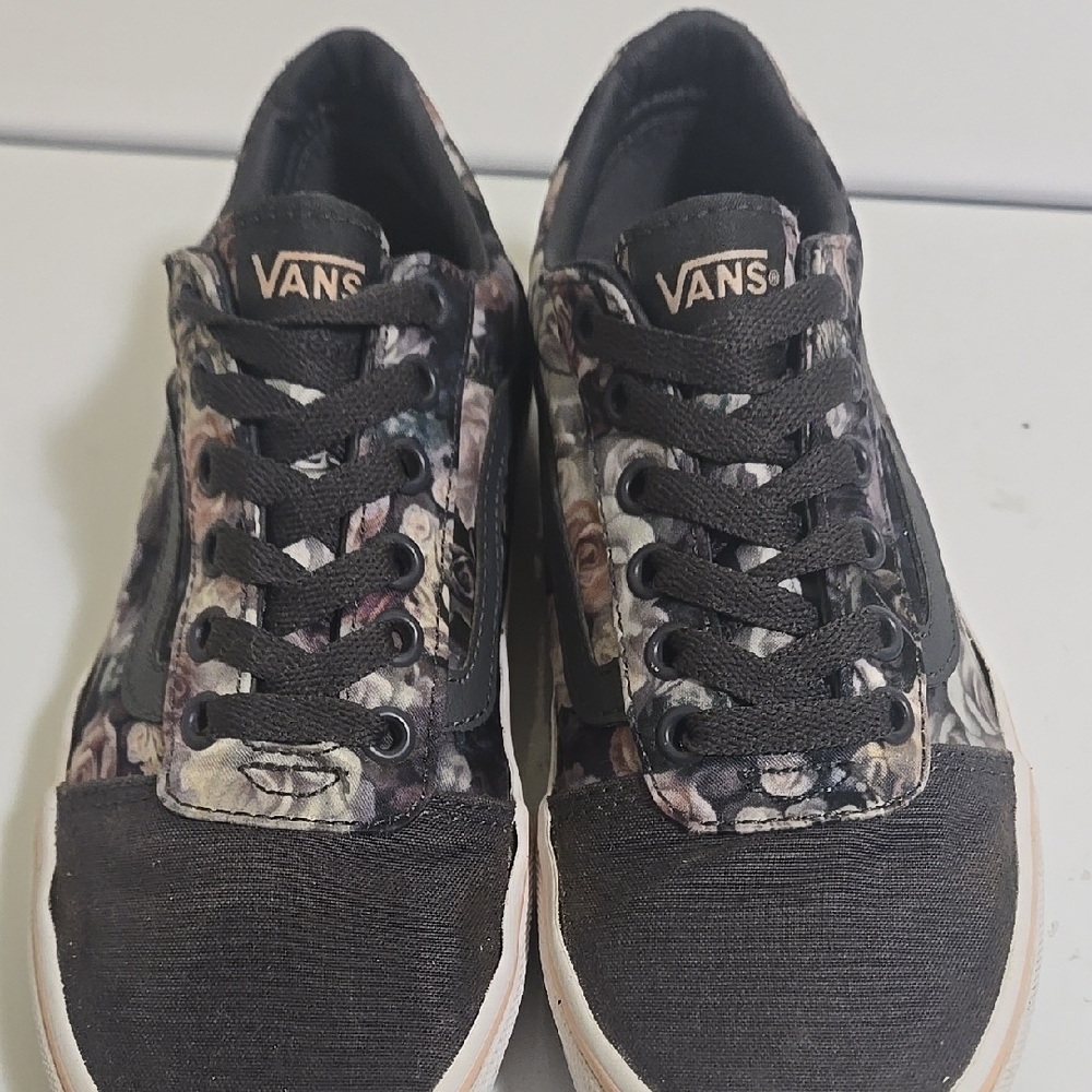 Womens Vans Black Floral Sneakers